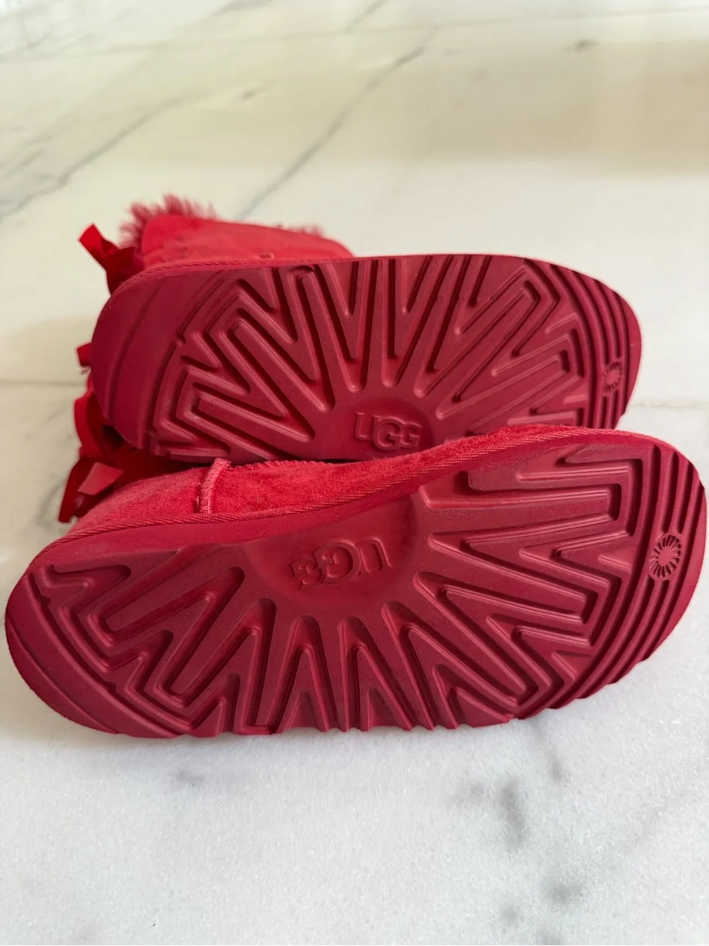 Uggs Red Suede Shearling Boots